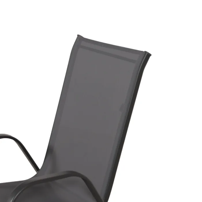 Anduze - Chaise de jardin en tissu gris