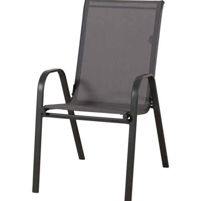 Anduze - Chaise de jardin en tissu gris