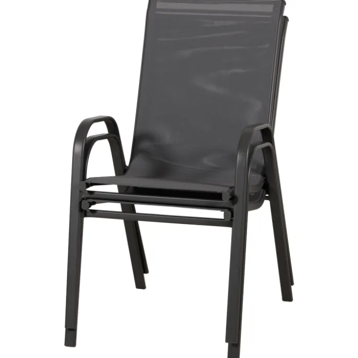 Anduze - Chaise de jardin en tissu gris