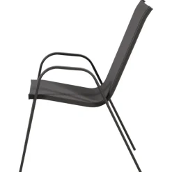 Anduze - Chaise de jardin en tissu gris