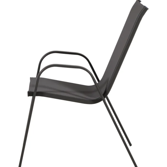 Anduze - Chaise de jardin en tissu gris