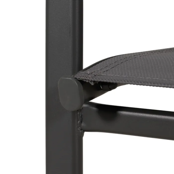 Anduze - Chaise de jardin en tissu gris