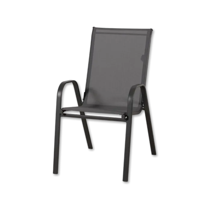 Anduze - Chaise de jardin en tissu gris