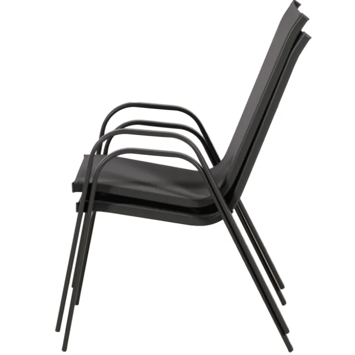 Anduze - Chaise de jardin en tissu gris