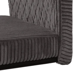 Anja - Chaise en tissu gris foncé