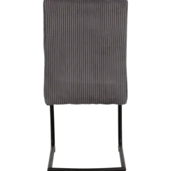 Anja - Chaise en tissu gris foncé