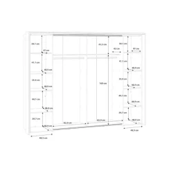 Armoire avec passe-partout Jabim noir/chêne