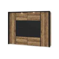 Armoire avec passe-partout Jabim noir/chêne