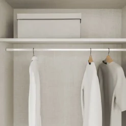 Armoire Bellevue 220 cm avec Lot de 3 étagères
