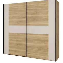 Armoire Bellevue 220 cm avec Lot de 3 étagères