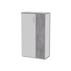 Armoire à chaussures Boots blanc/béton