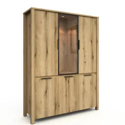 Armoire de rangement( Vitrine ) Bordo couleurs chêne