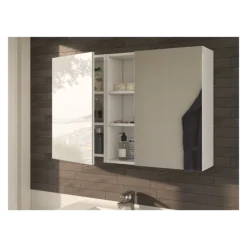 Armoire de salle de bain 305083BO miroir/blanc