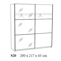Armoire Lola 2 portes coulissantes S20