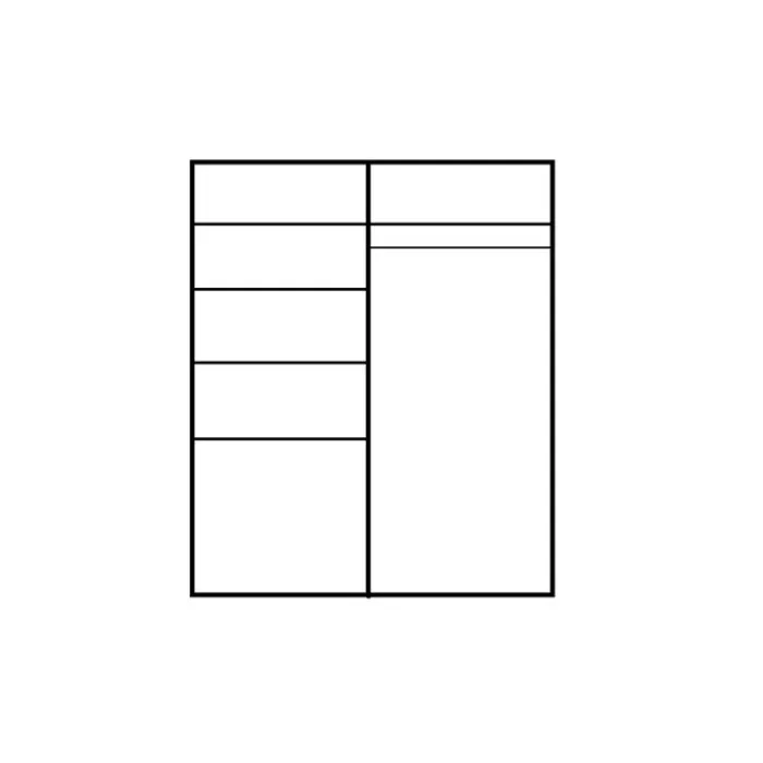 Armoire 2 portes Beta noir