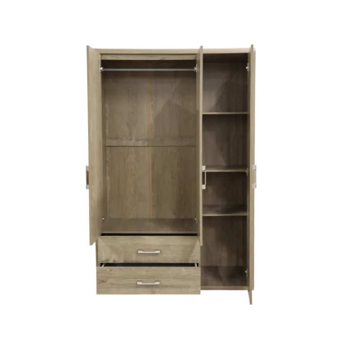 Armoire 3 portes Cara caramel oak