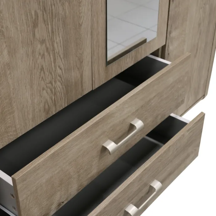 Armoire 3 portes Cara caramel oak