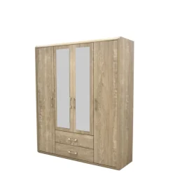 Armoire 4 portes Cara caramel oak