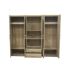 Armoire 6 portes Cara caramel oak