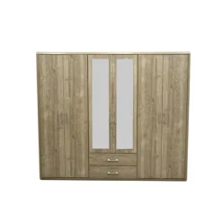 Armoire 6 portes Cara caramel oak