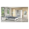 Armoire 4 portes Chantal gris/blanc