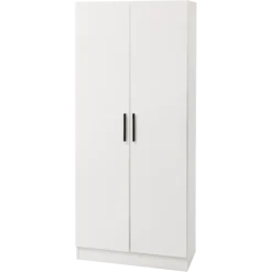 Armoire 2 portes 80 cm blanc R8012