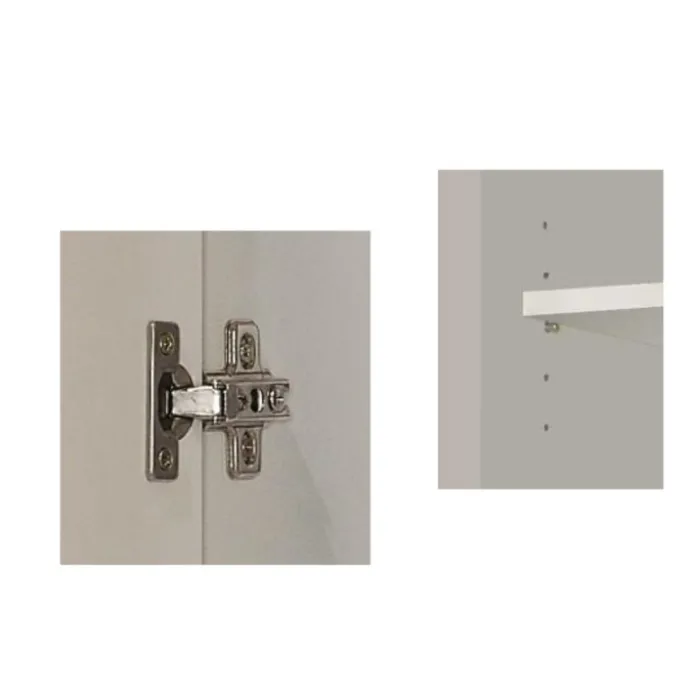 Armoire 2 portes (180cm) Multiusos blanc
