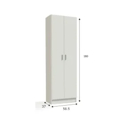 Armoire 2 portes (180cm) Multiusos blanc