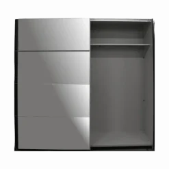Armoire 2 portes coulissantes Beta noir 180 cm