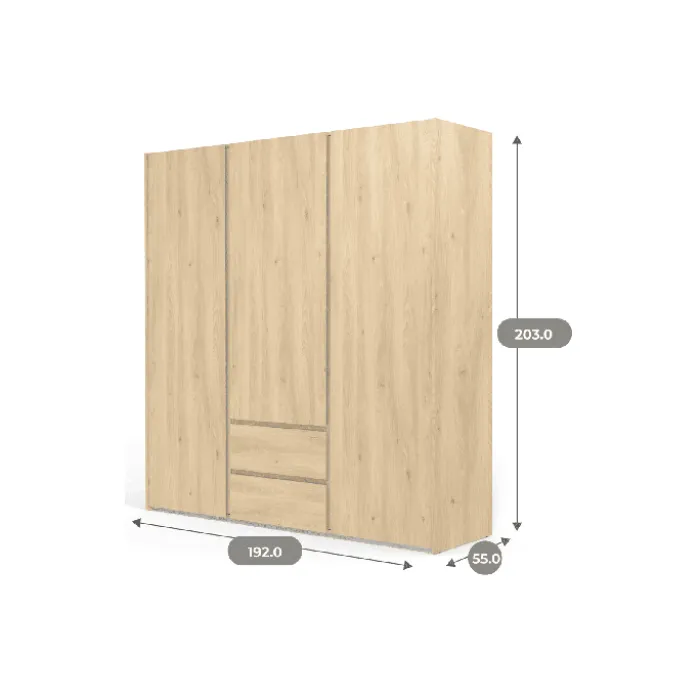 Armoire 3 portes et 2 tiroirs Mosaik