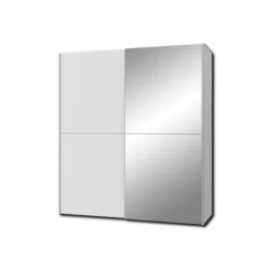 Armoire 2 portes Kaikais blanc mat