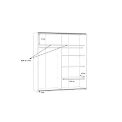 Armoire 2 portes Kaikais chêne sonoma