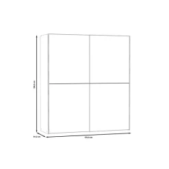 Armoire 2 portes Kaikais chêne sonoma