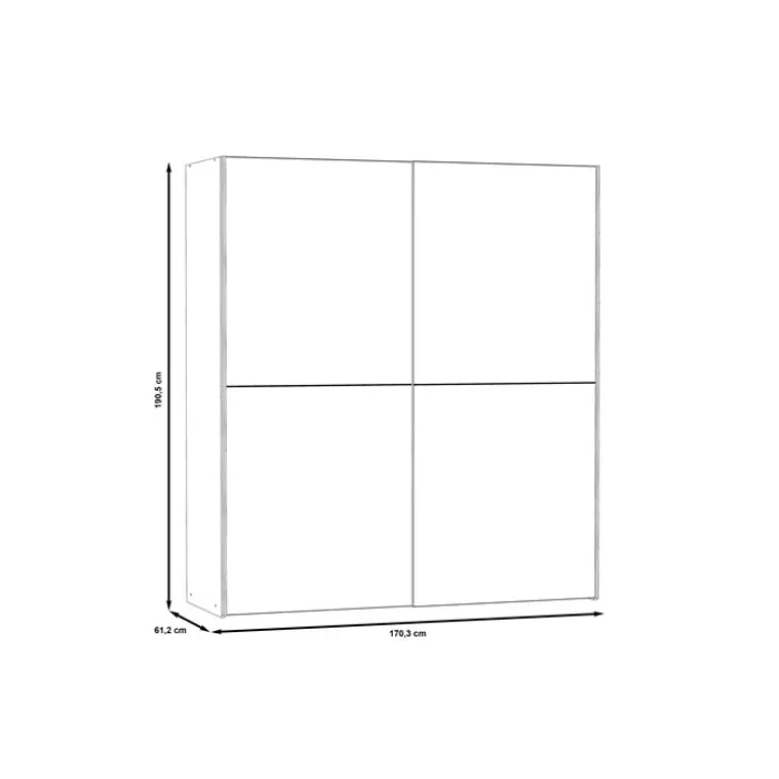 Armoire 2 portes Kaikais chêne sonoma