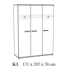 Armoire 3 portes Lola K3