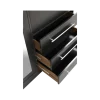 Armoire 3 portes (miroir) Jupiter noir