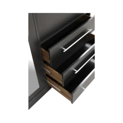 Armoire 3 portes (miroir) Jupiter noir