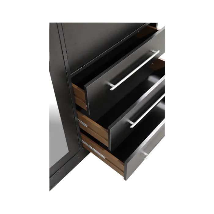 Armoire 3 portes (miroir) Jupiter noir