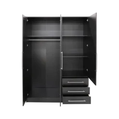 Armoire 3 portes (miroir) Jupiter noir