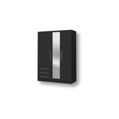 Armoire 3 portes (miroir) Jupiter noir