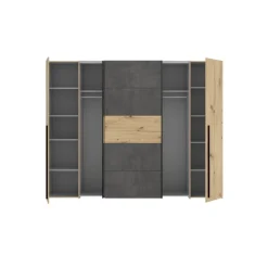 Armoire 2 portes Narago chêne artisan/béton