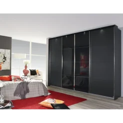 Armoire 4 portes Syncrono gris métal
