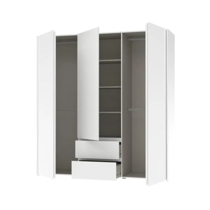Armoire 3 portes, 2 tiroirs Mosaik blanc ( sur commande )