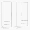 Armoire 4 portes + 4 tiroirs Orkney