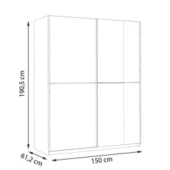 Armoire 2 portes Winner blanc
