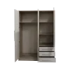 Armoir 3 portes Jupiter sand oak/blanc