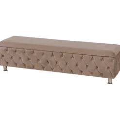 Banc Madrid tissu beige 160 cm