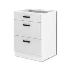 Bas casserolier 60 3T Mia blanc