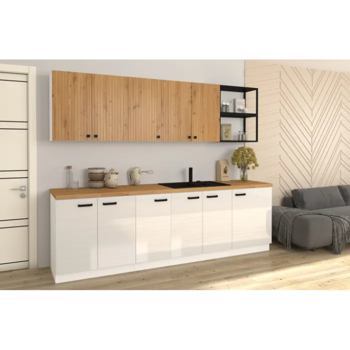 Bas casserolier 60 3T Mia blanc