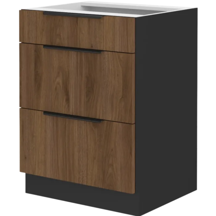 Bas 60 cm Casserolier Monza noyer